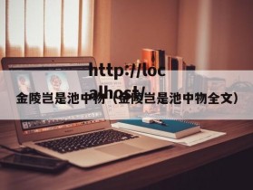 金陵岂是池中物（金陵岂是池中物全文）