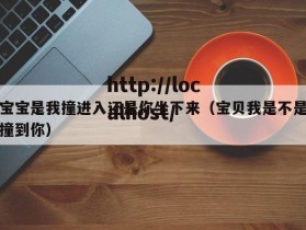 宝宝是我撞进入还是你坐下来（宝贝我是不是撞到你）