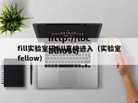 fill实验室研fill直接进入（实验室fellow）